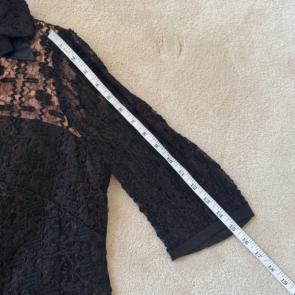 Vintage Black Lace Handmade Shift Dress - Picture 11 of 11